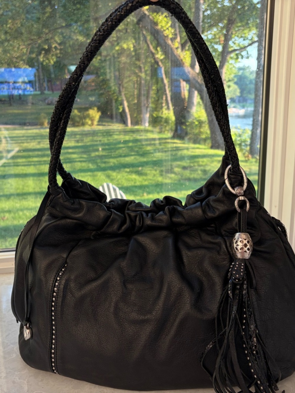 Studded Brighton Hobo Bag